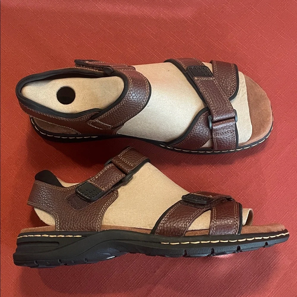 🌸NEW DR SCHOLL’S Gus Men’s Leather Sandal - size 11